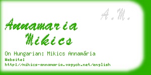 annamaria mikics business card