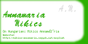 annamaria mikics business card